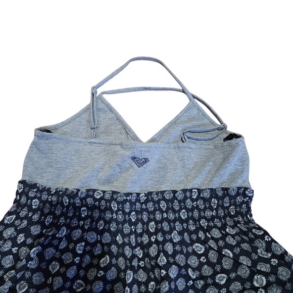 Roxy size large women's gray and navy blue dress - Picture 4 of 12